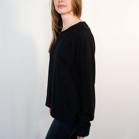 J. CREW Sheer Sleeve Pullover Sweatshirt - Picture 5 of 7